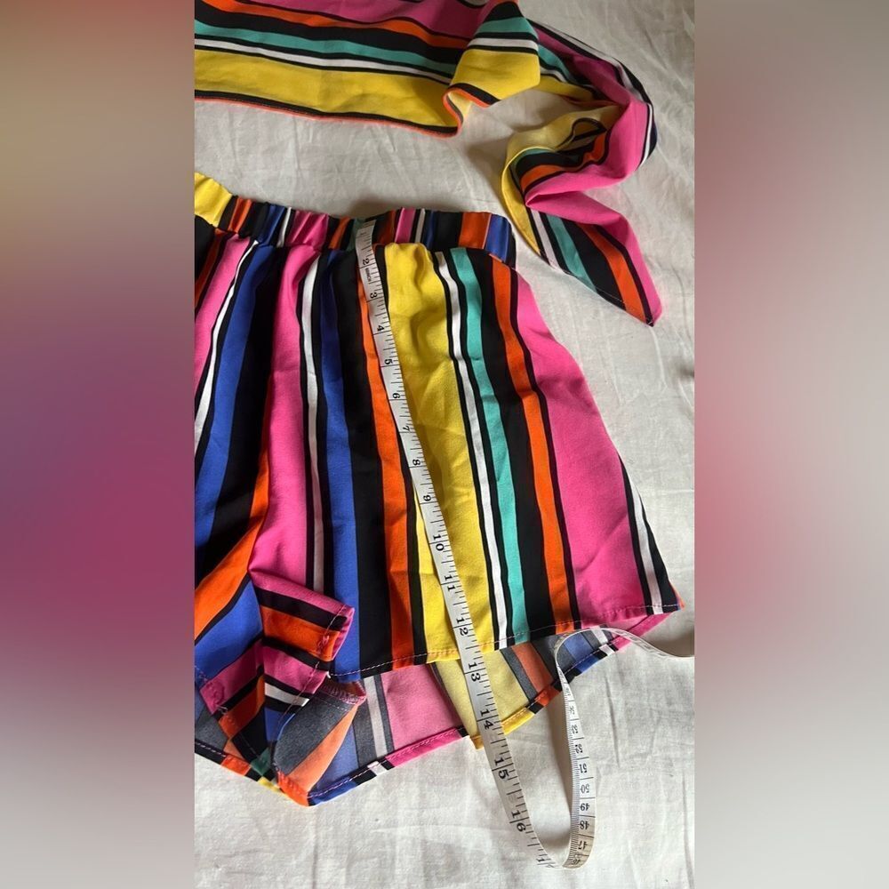 Colorful Striped Two-Piece Set - Picture 4 of 5